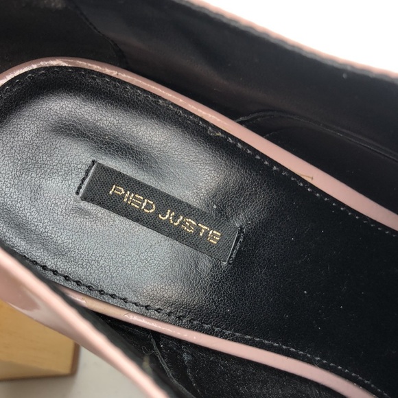 PIED JUSTE CREAM PINK PATENT HEELS SZ 39 - Picture 5 of 11